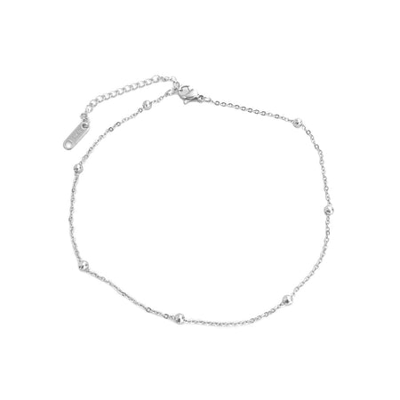 Chaine cheville argent 925 femme pas cher petit boule argentées uniqs bijouterie