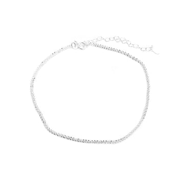 Chaine cheville argent 925 pas cher pour femmes torsadée elegante vacances été